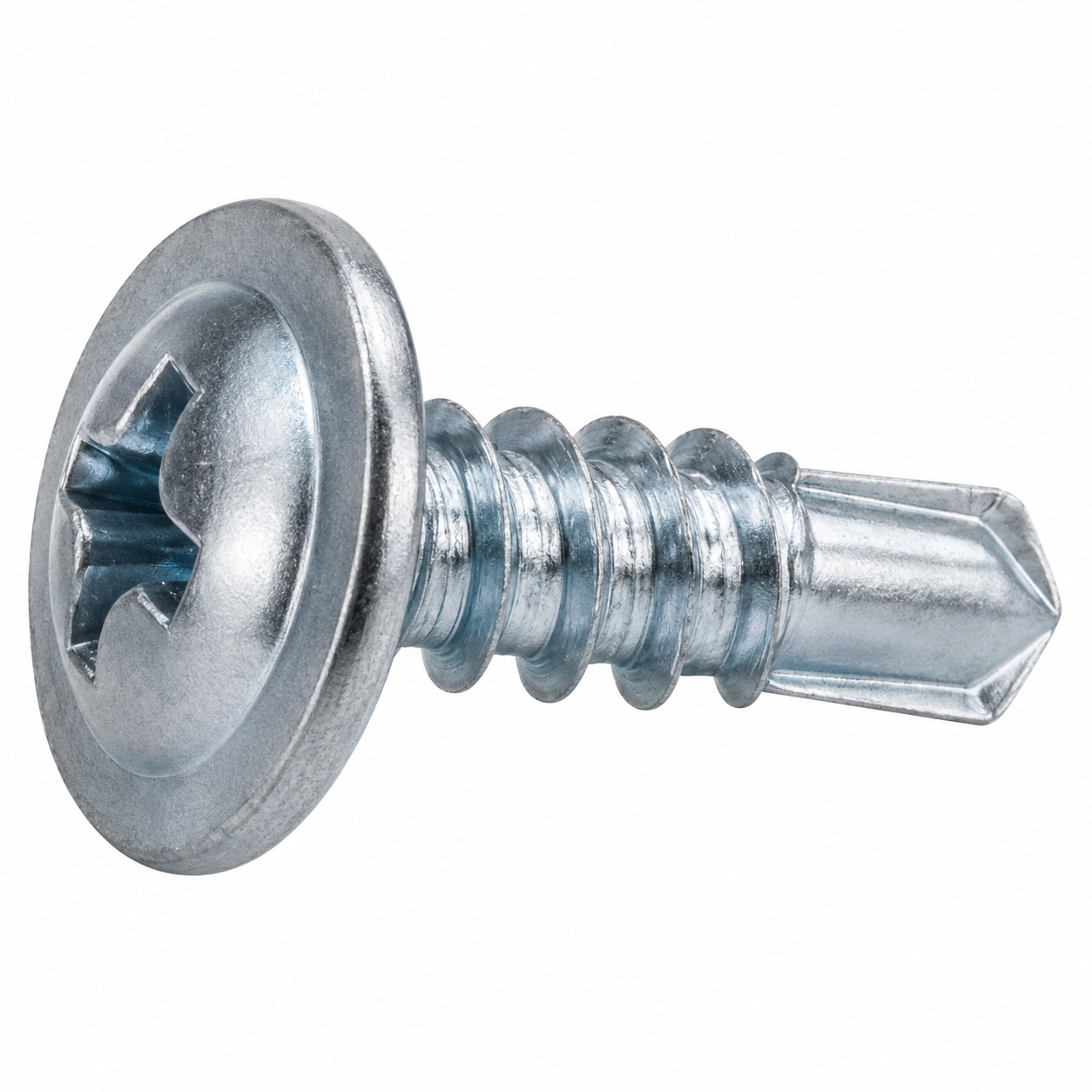 Tornillo 8x1/2" Punta Broca Cabeza Lenteja — Caja 1.000 un.